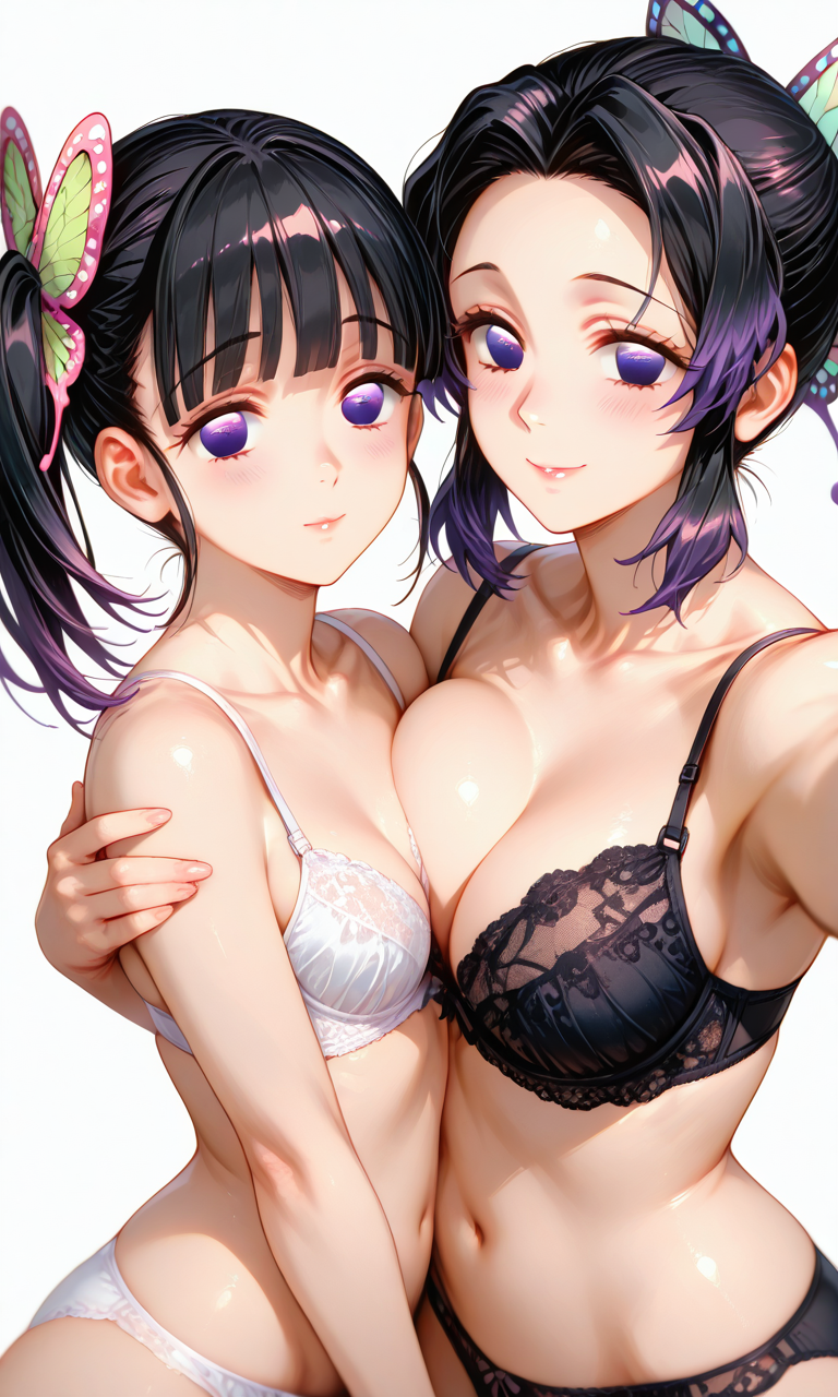 胡蝶しのぶと栗花落カナヲ