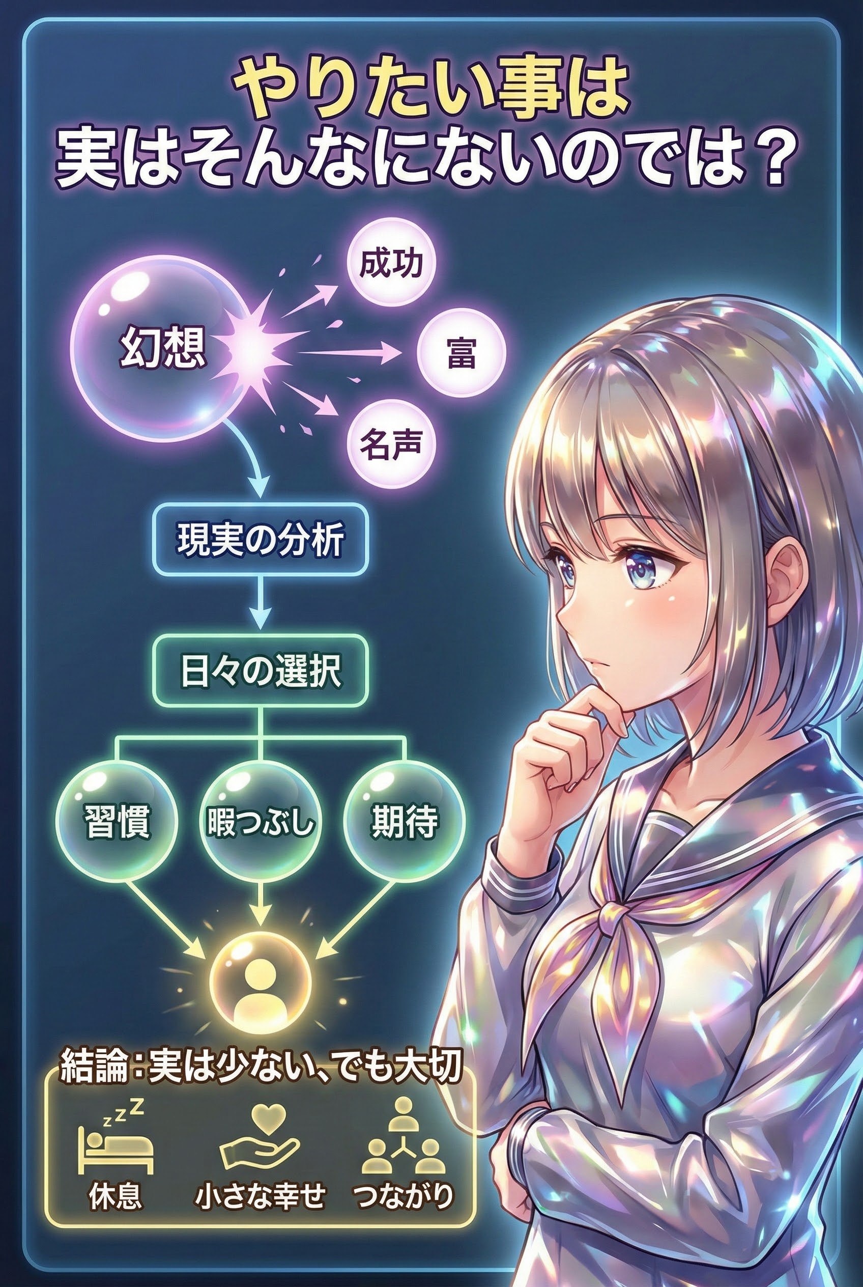 やりたい事は実はそんなにないのでは？ | の人気AIイラスト・グラビア