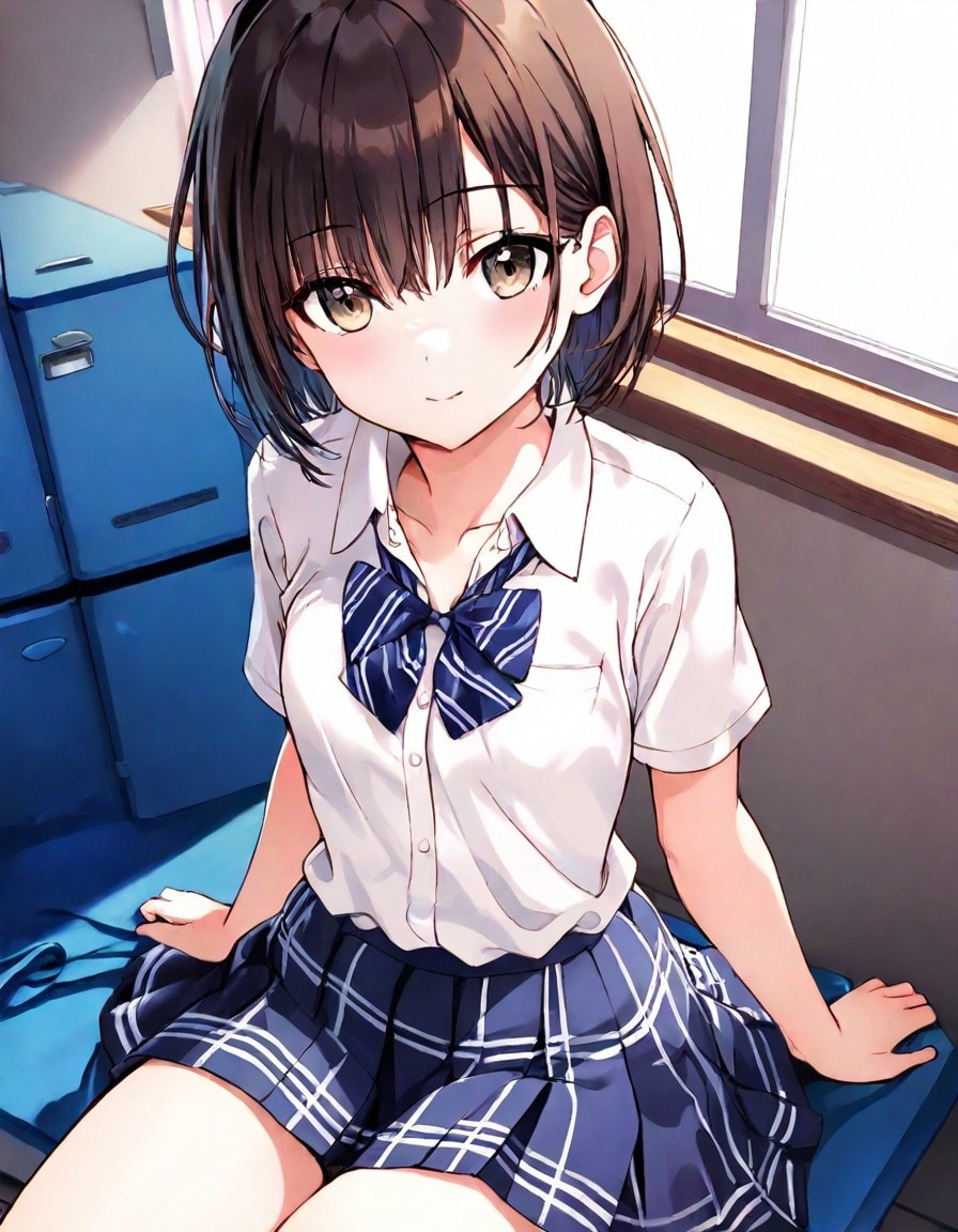 窓際の女子高生 | の人気AIイラスト・グラビア