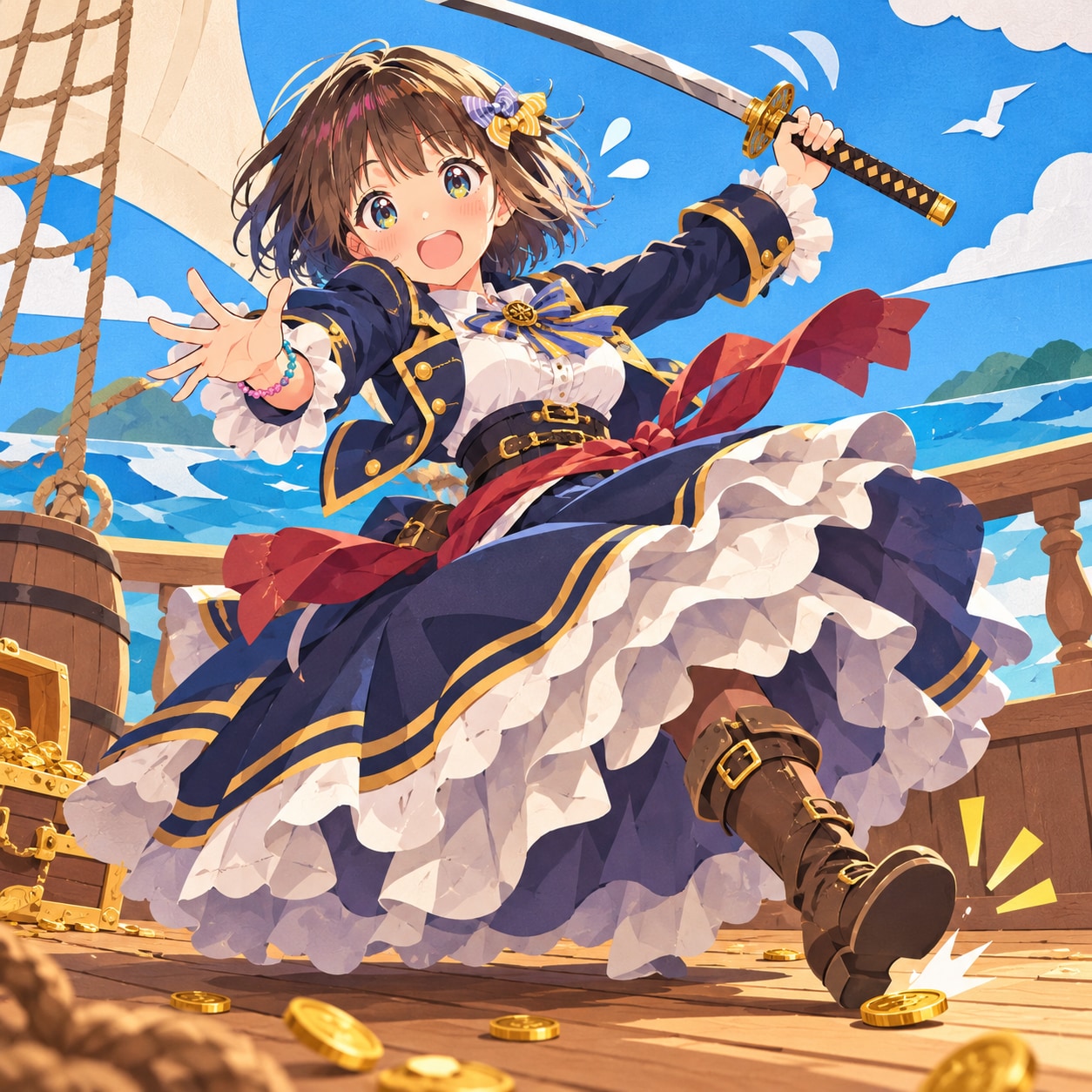 ロンスカ海賊（２）３時のアイドル　GPTimages2.5 | の人気AIイラスト・グラビア