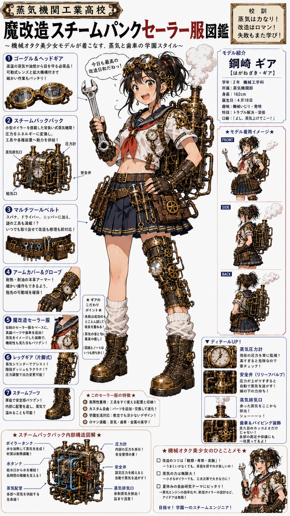 蒸気機関工業高校制服⚙️