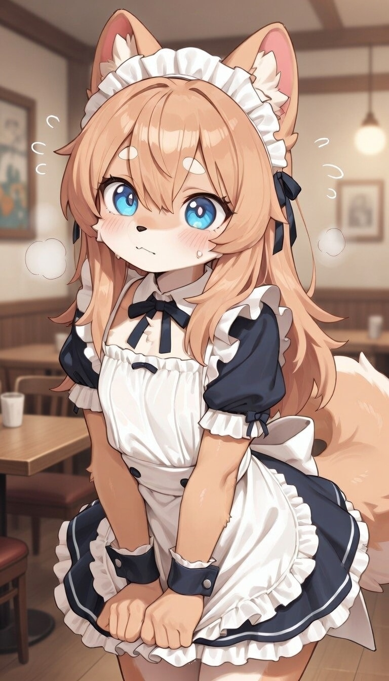 犬のメイドさん