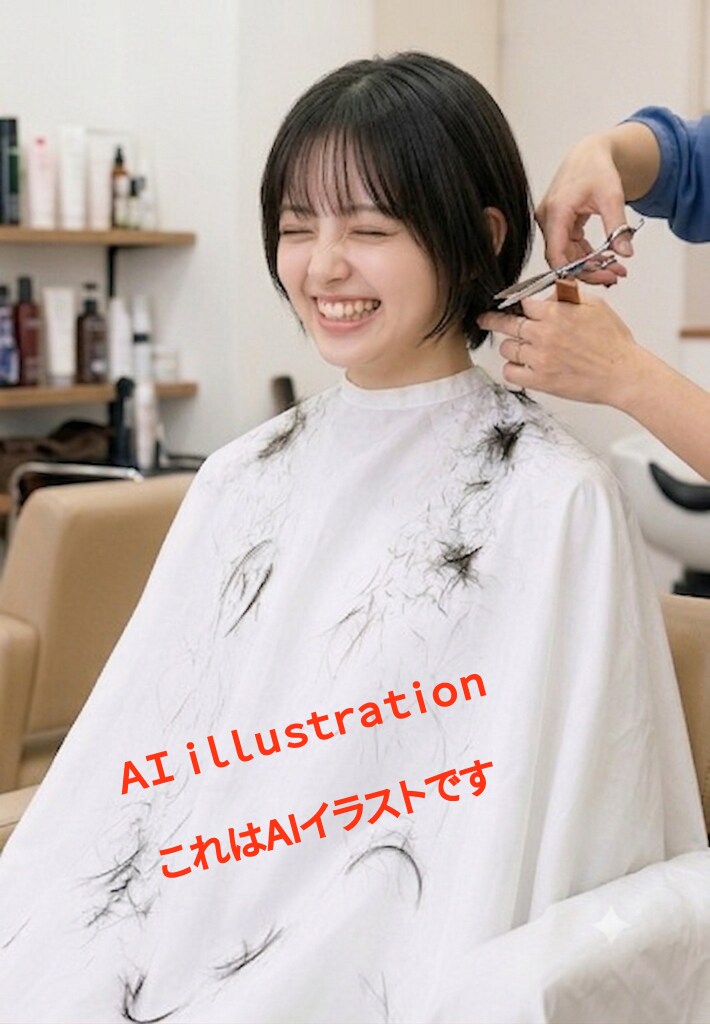 転校後、ボクの知らない場所で“初めてのバッサリ”を迎えたであろう、もうひとりの初恋の美少女。  芯の強い彼女でも、鋏が髪を挟む最初の感触や、何十センチも落ちて急に軽くなる頭に心が追いつかず─
