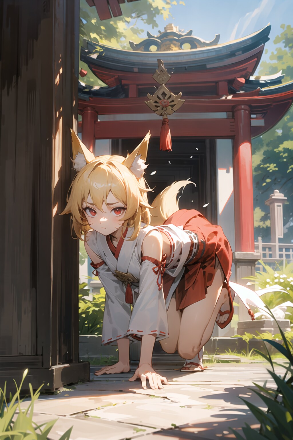 狐耳巫女