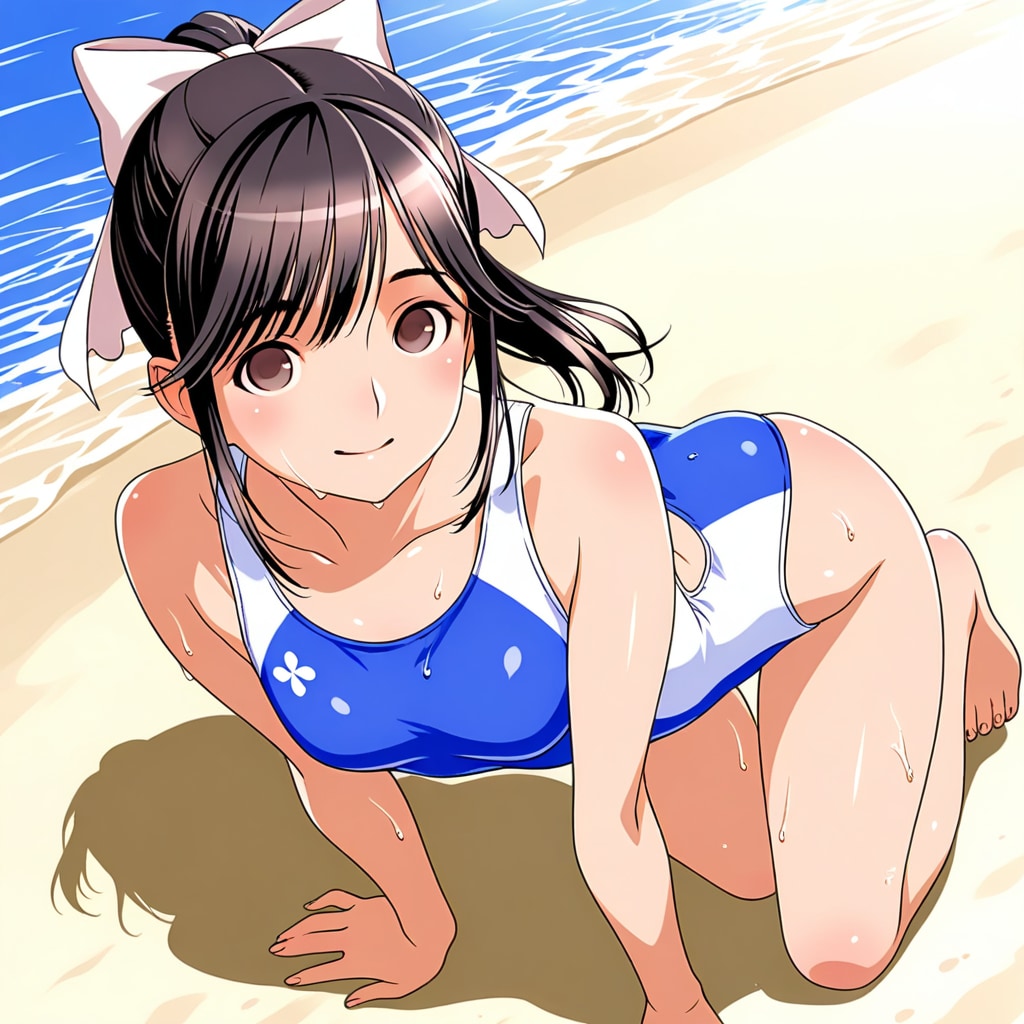海辺にて