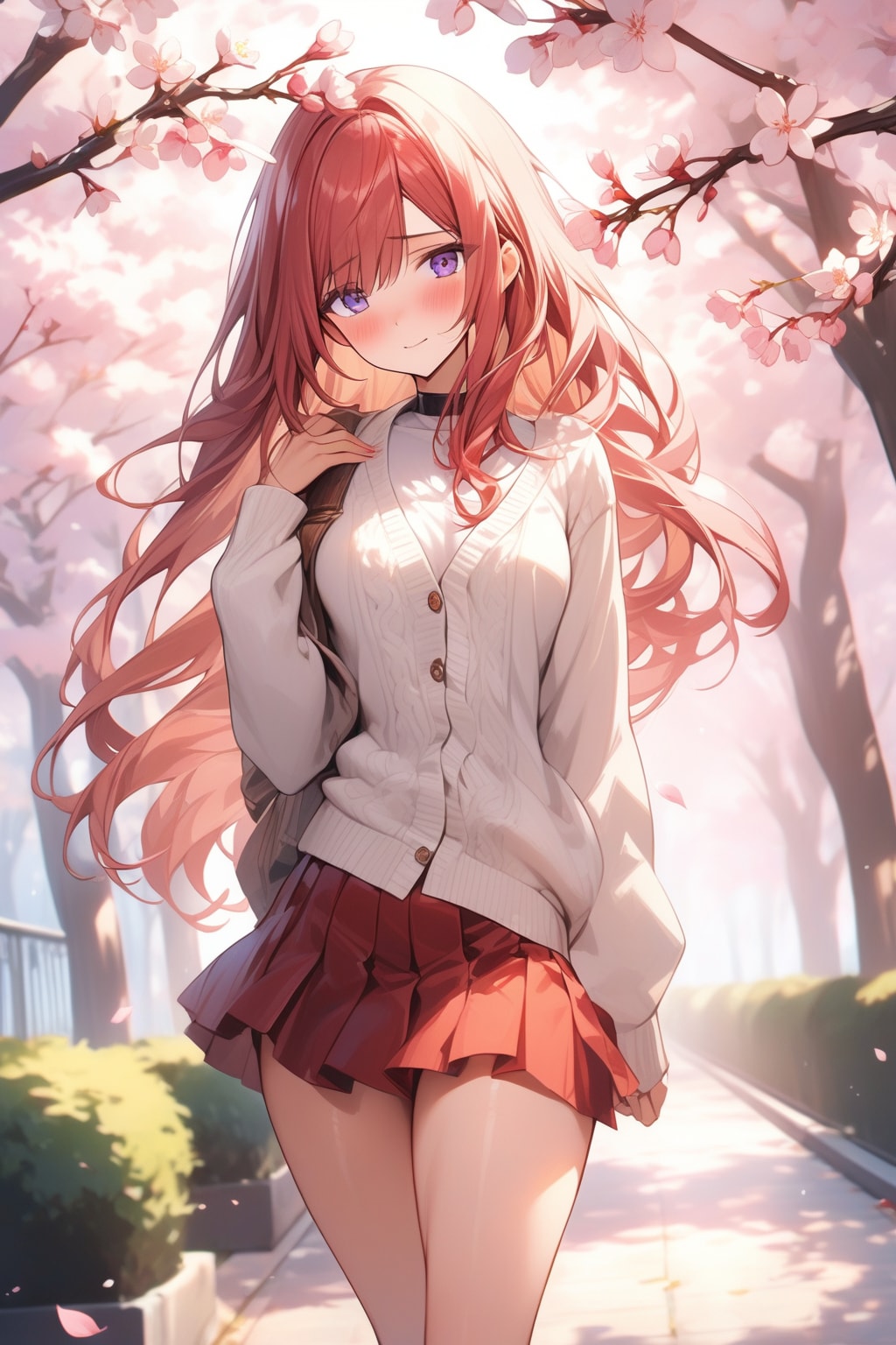 【ＶＥＧＡ様版】長身美脚赤髪紫目美少女（春夏秋冬）
