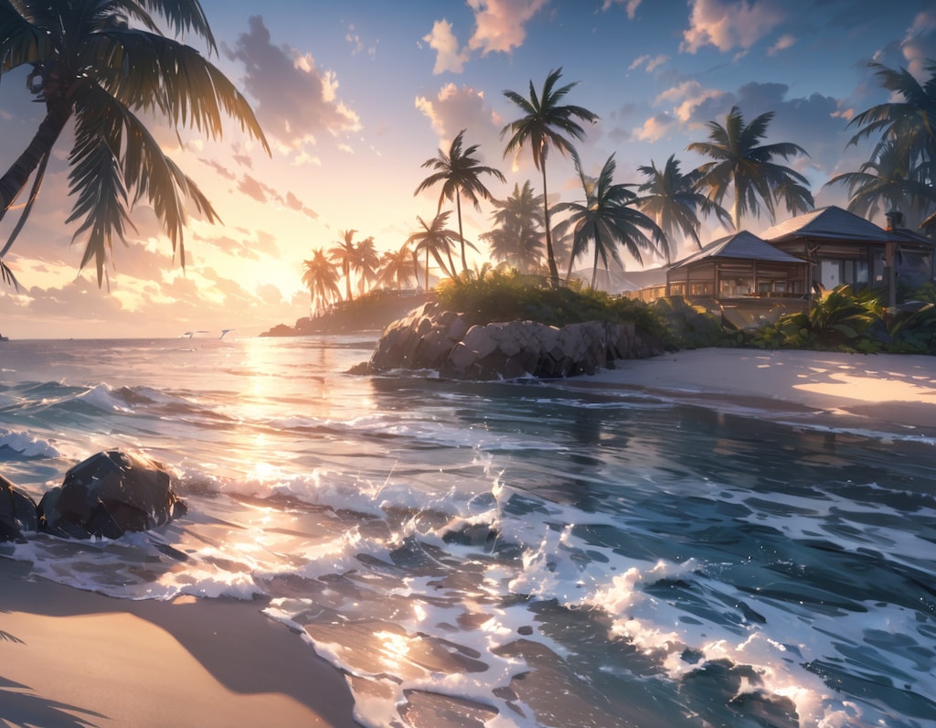 常夏っぽい浜辺