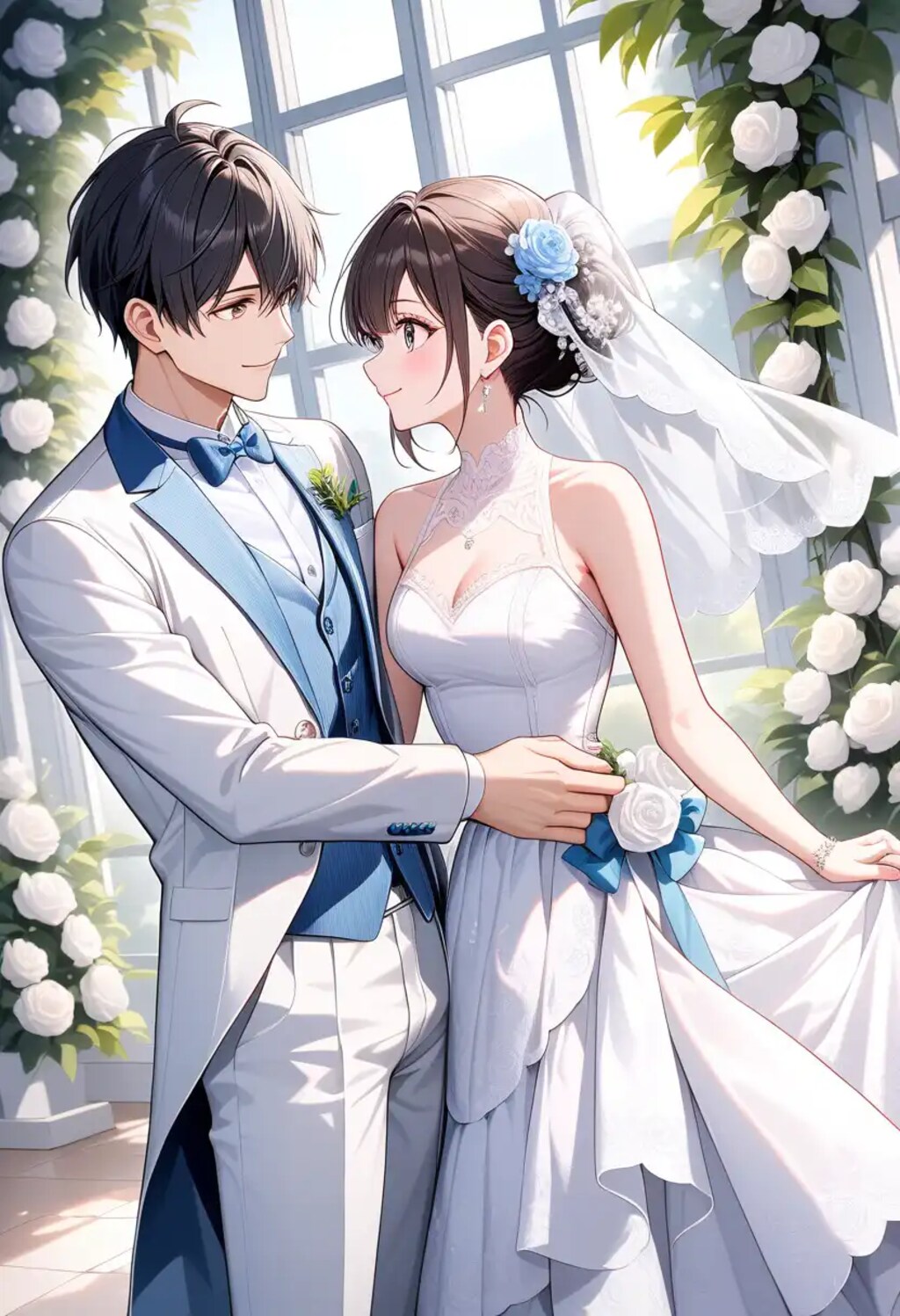 花に囲まれた結婚式