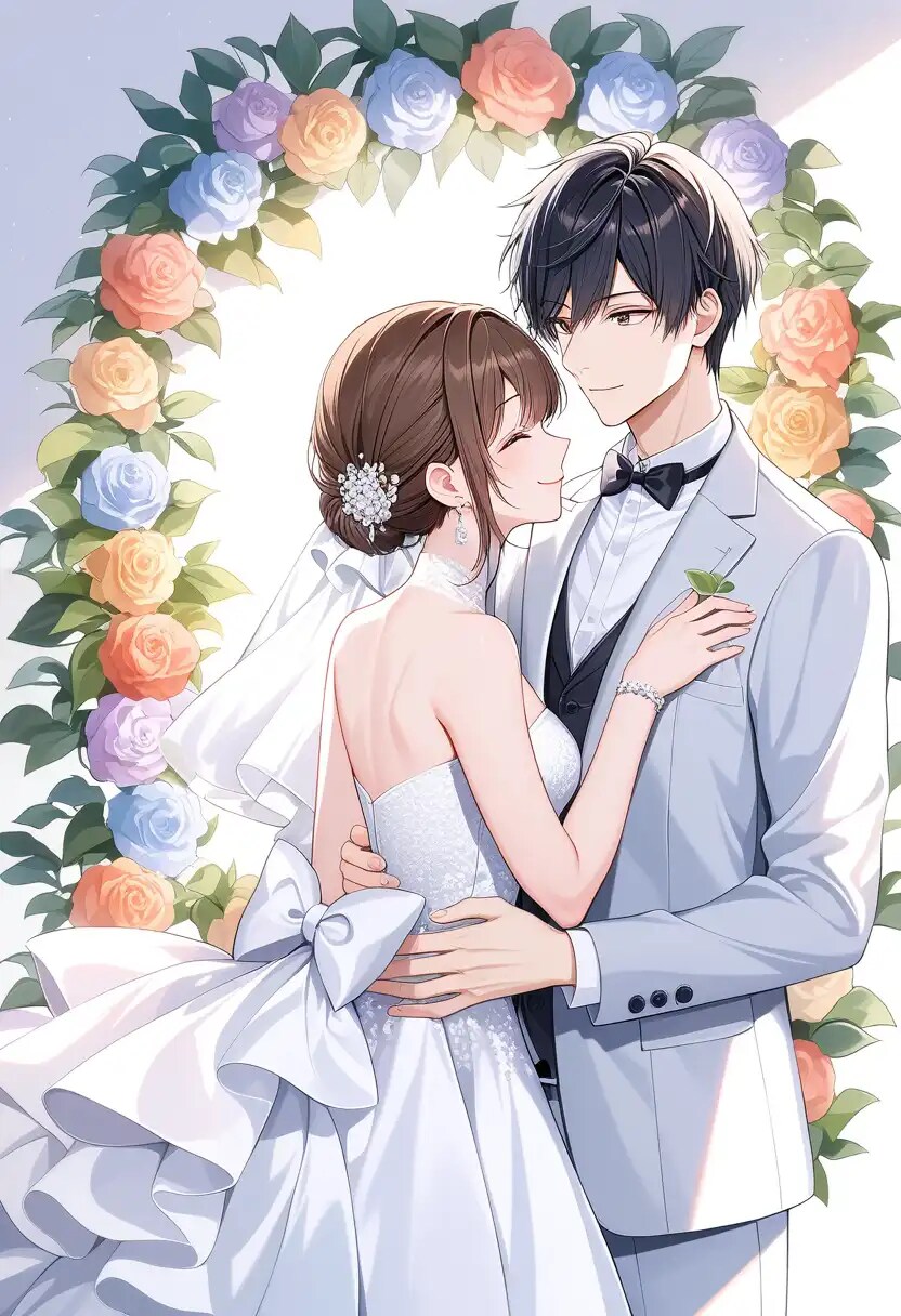 花に囲まれた結婚式