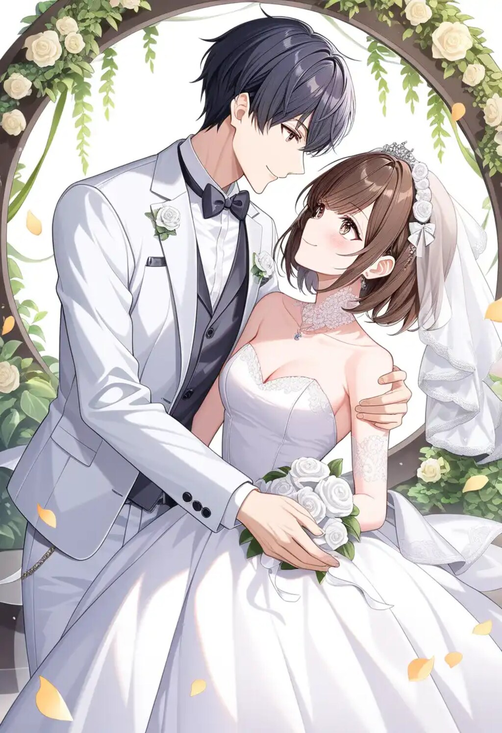 花に囲まれた結婚式
