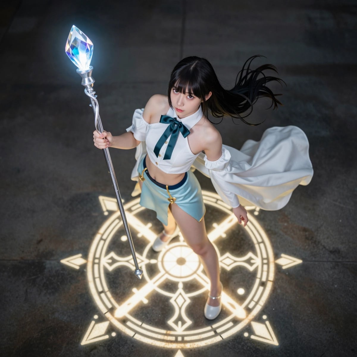輝く魔法陣