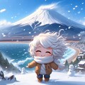 田子の浦ゆうち出でて見れば真白にそ富士の高嶺に雪は降りける 5枚目