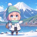 田子の浦ゆうち出でて見れば真白にそ富士の高嶺に雪は降りける 3枚目