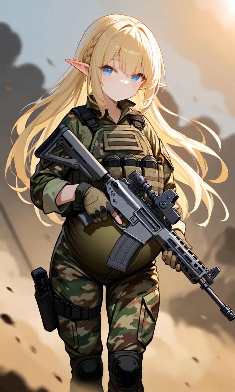 異世界ミリタリー妊婦シリーズその１７ | の人気AIイラスト・グラビア