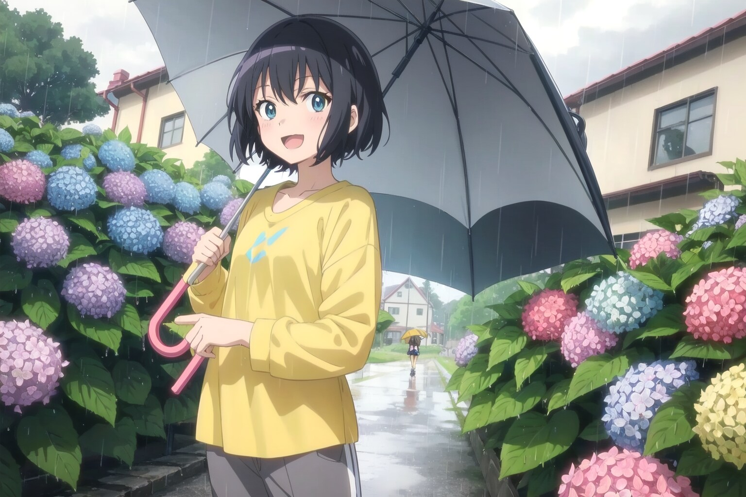 黄色いシャツの子