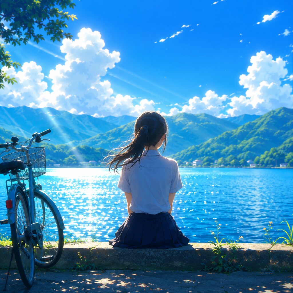 湖畔の少女