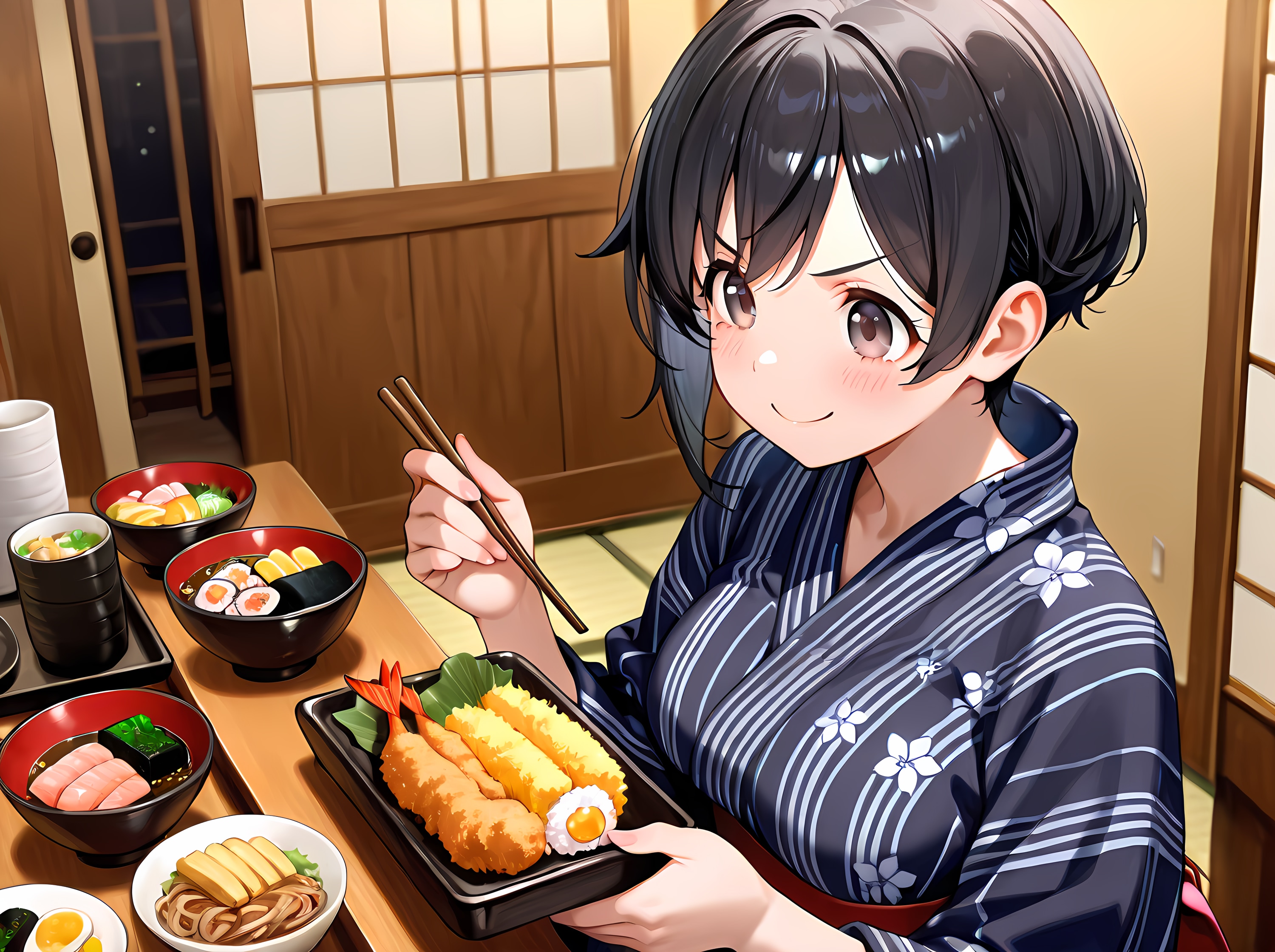 お食事センちゃん🥢 | の人気AIイラスト・グラビア