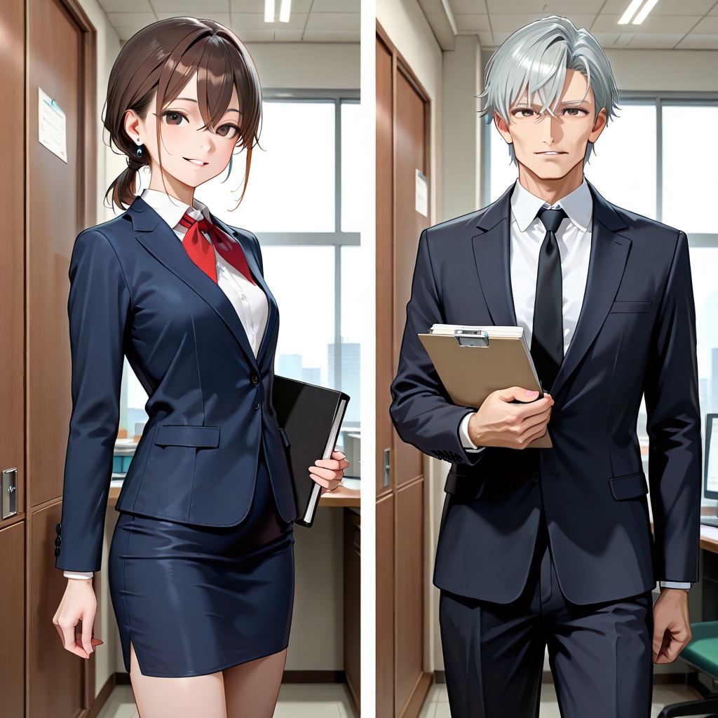 歩美 first day at work (6) | の人気AIイラスト・グラビア