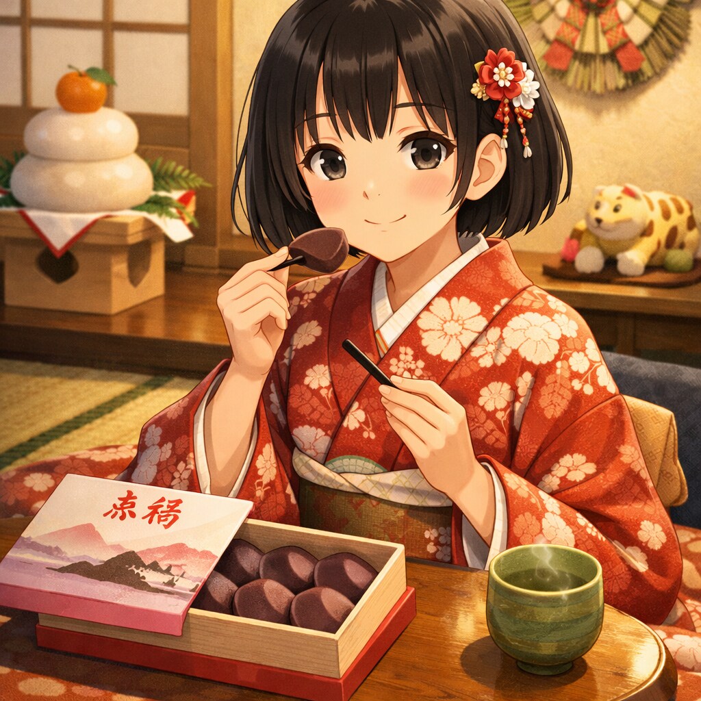 赤福餅を食べている女の子 | の人気AIイラスト・グラビア