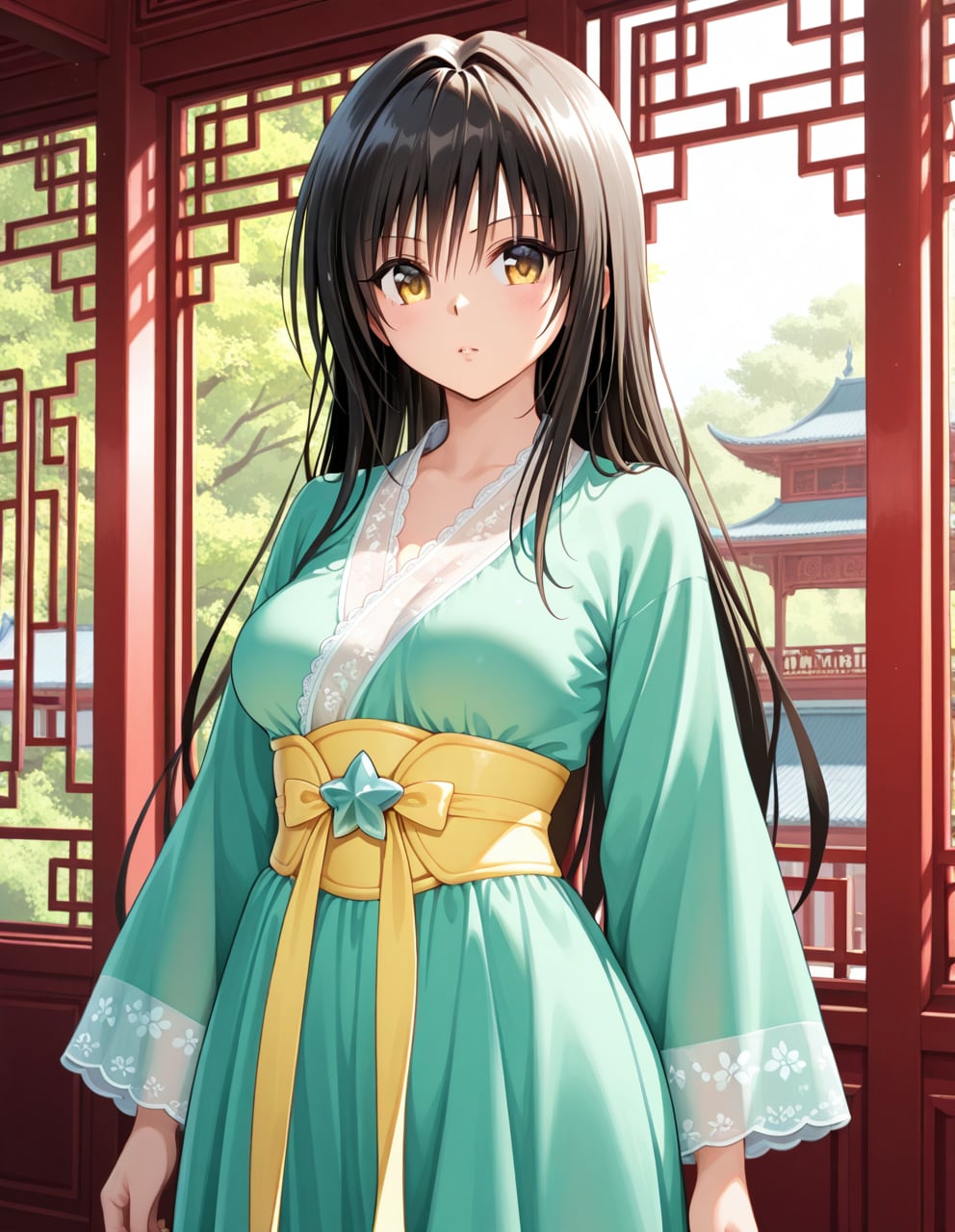 漢服姿の古手川さん(PixAI版)