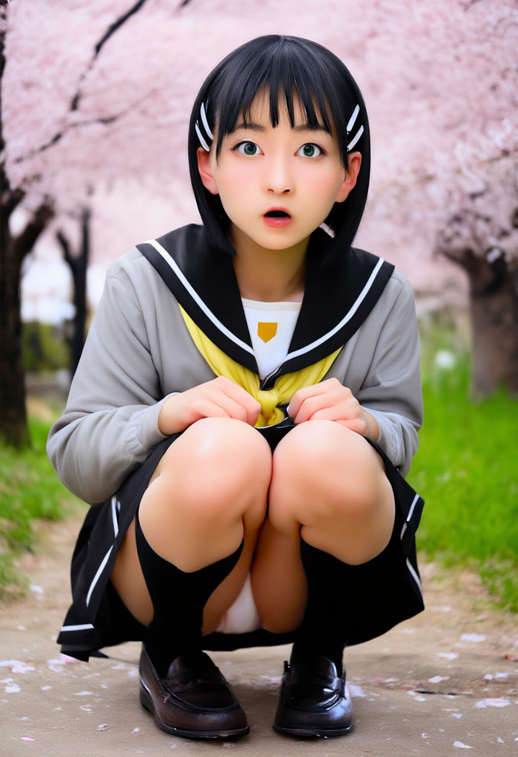 コスプレ写真風_桐ヶ谷直葉_制服