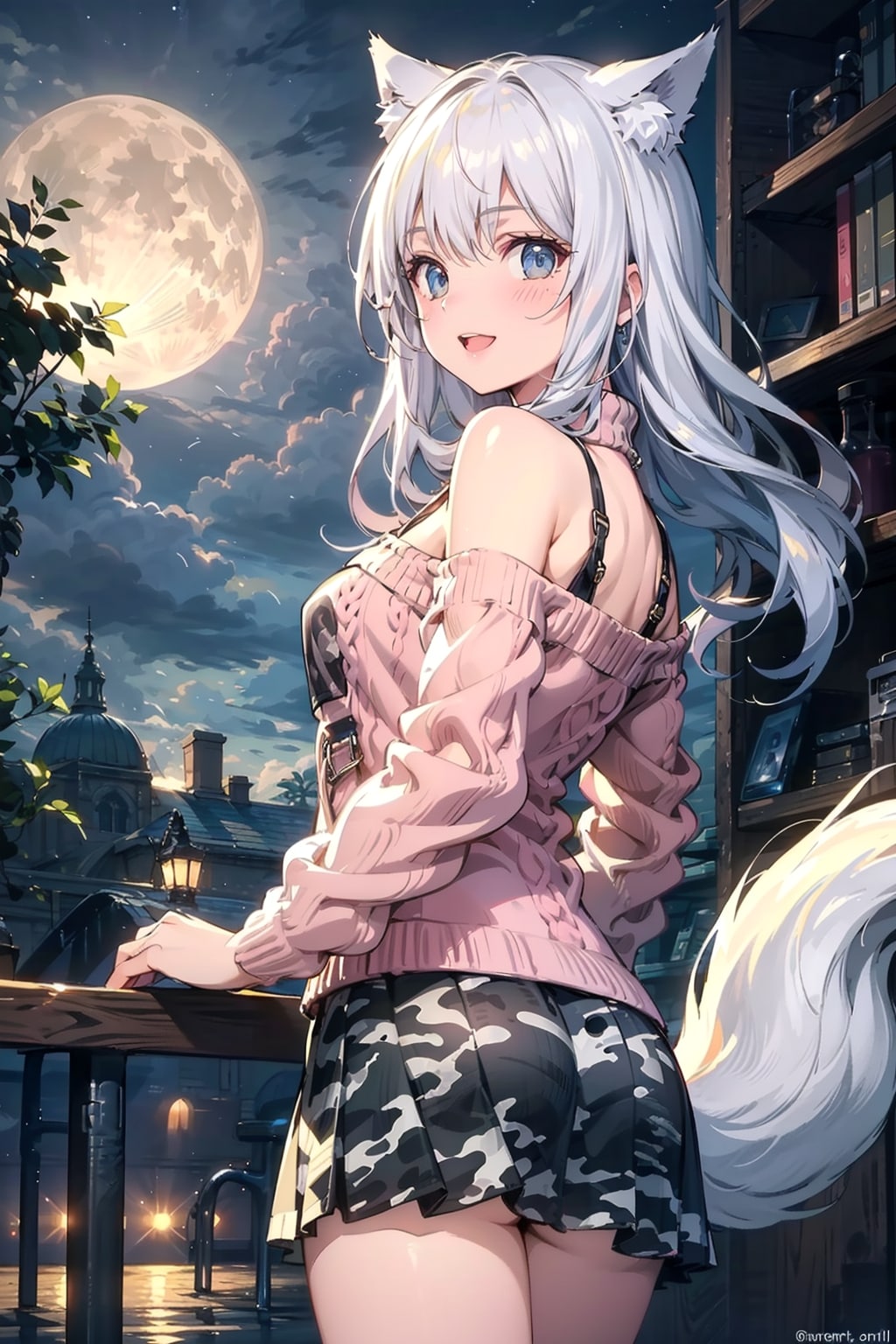 月が綺麗だよ🐺🌕