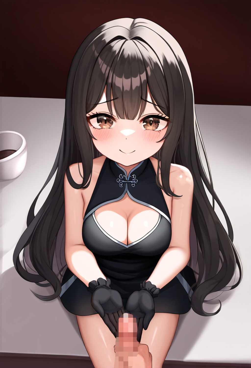 手袋付けたままち〇こ触ってもらったら気持ち良すぎた【手袋コキ】