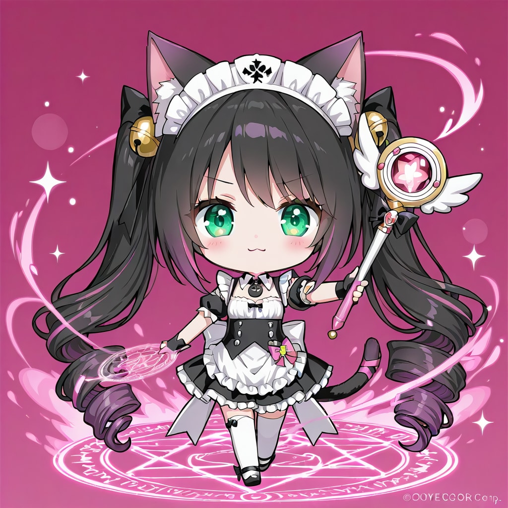 猫耳ツインテ魔法少女なメイドちゃん | の人気AIイラスト・グラビア