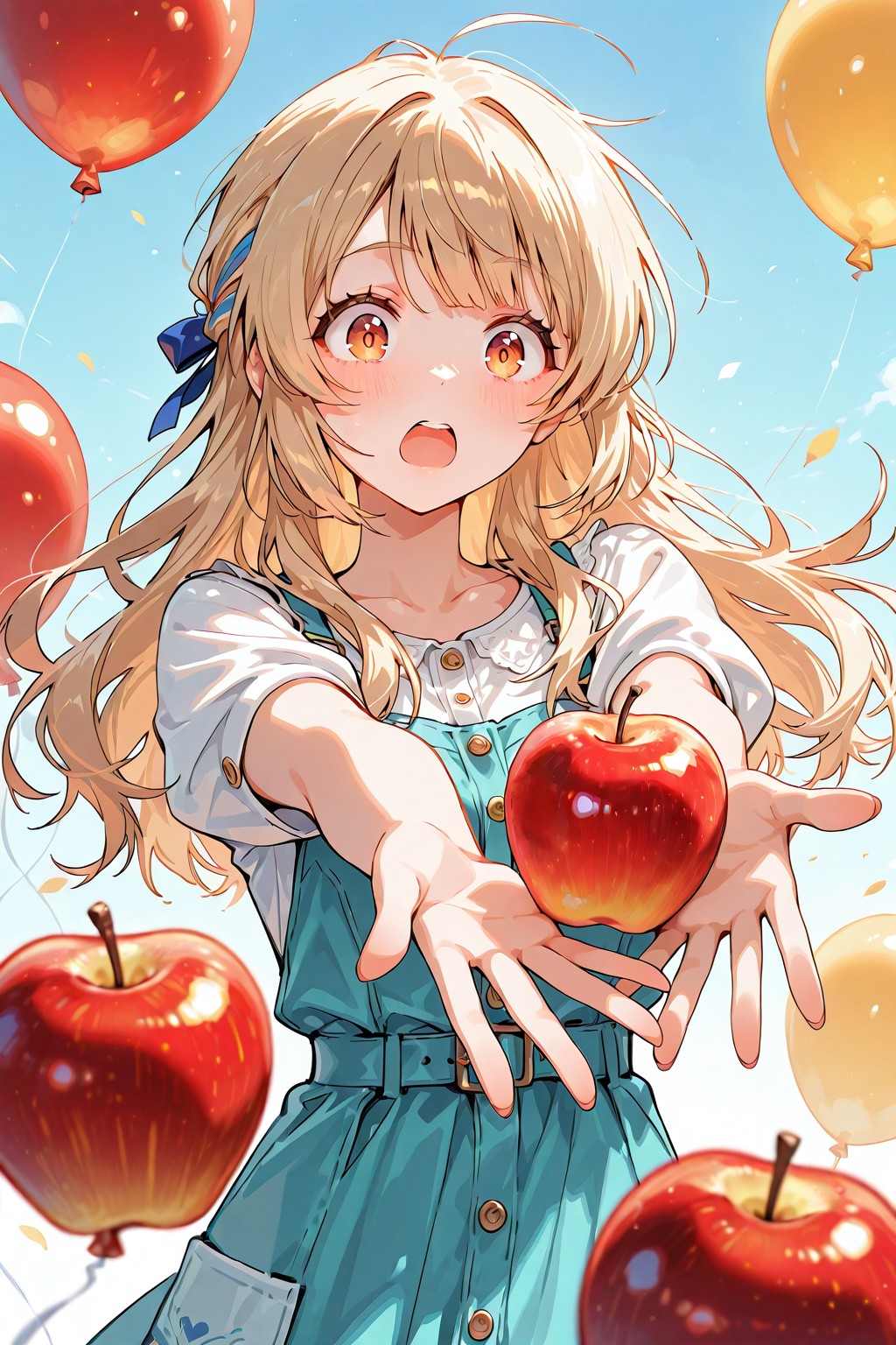 りんごと風船と | の人気AIイラスト・グラビア