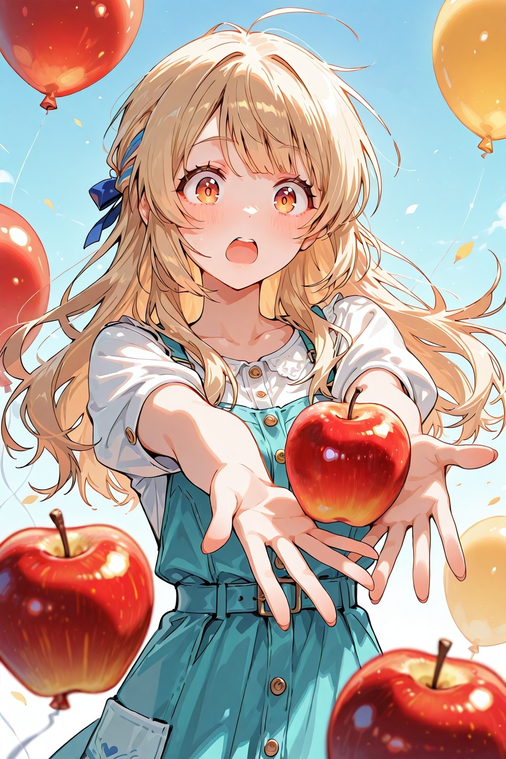 りんごと風船と