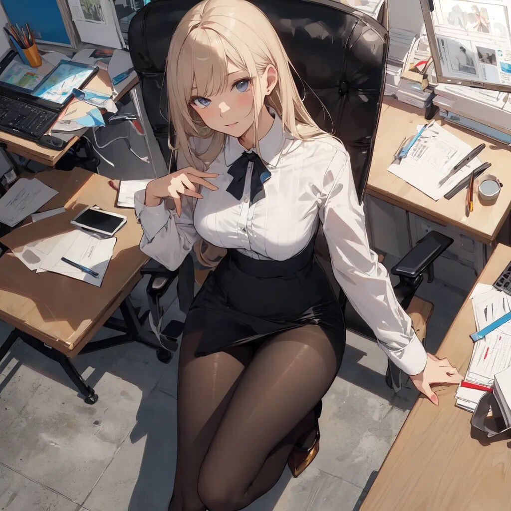 ハイアングルでOL