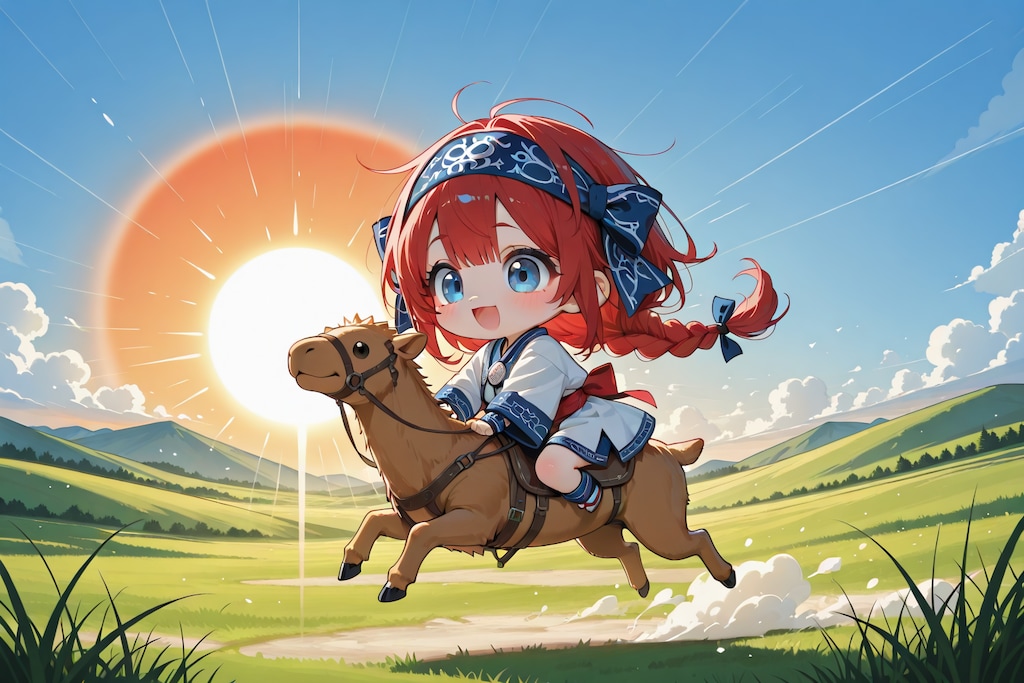コロポックル赤髪お兄ちゃんズくん、草原を行く！