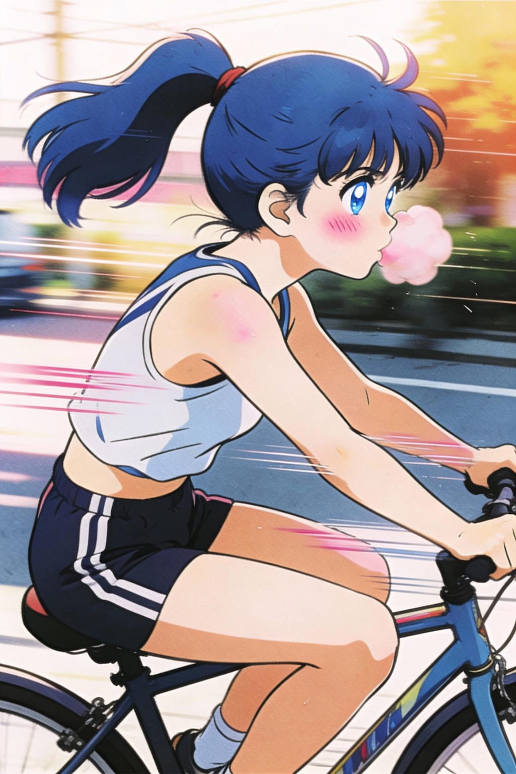 自転車のサドルに座る_Seedream4.5