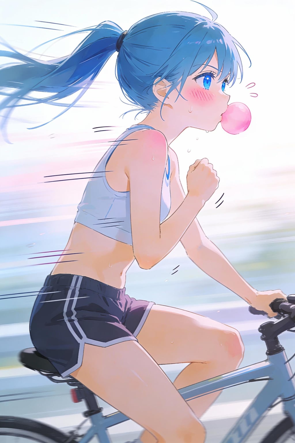 自転車のサドルに座る_Seedream4.5
