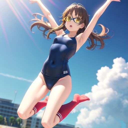 飛び出る！3Dスク水少女
