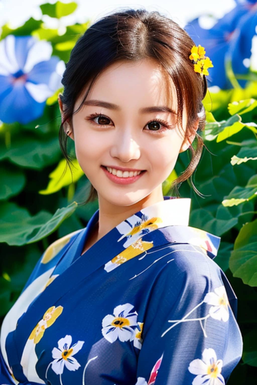 アサガオに水やり