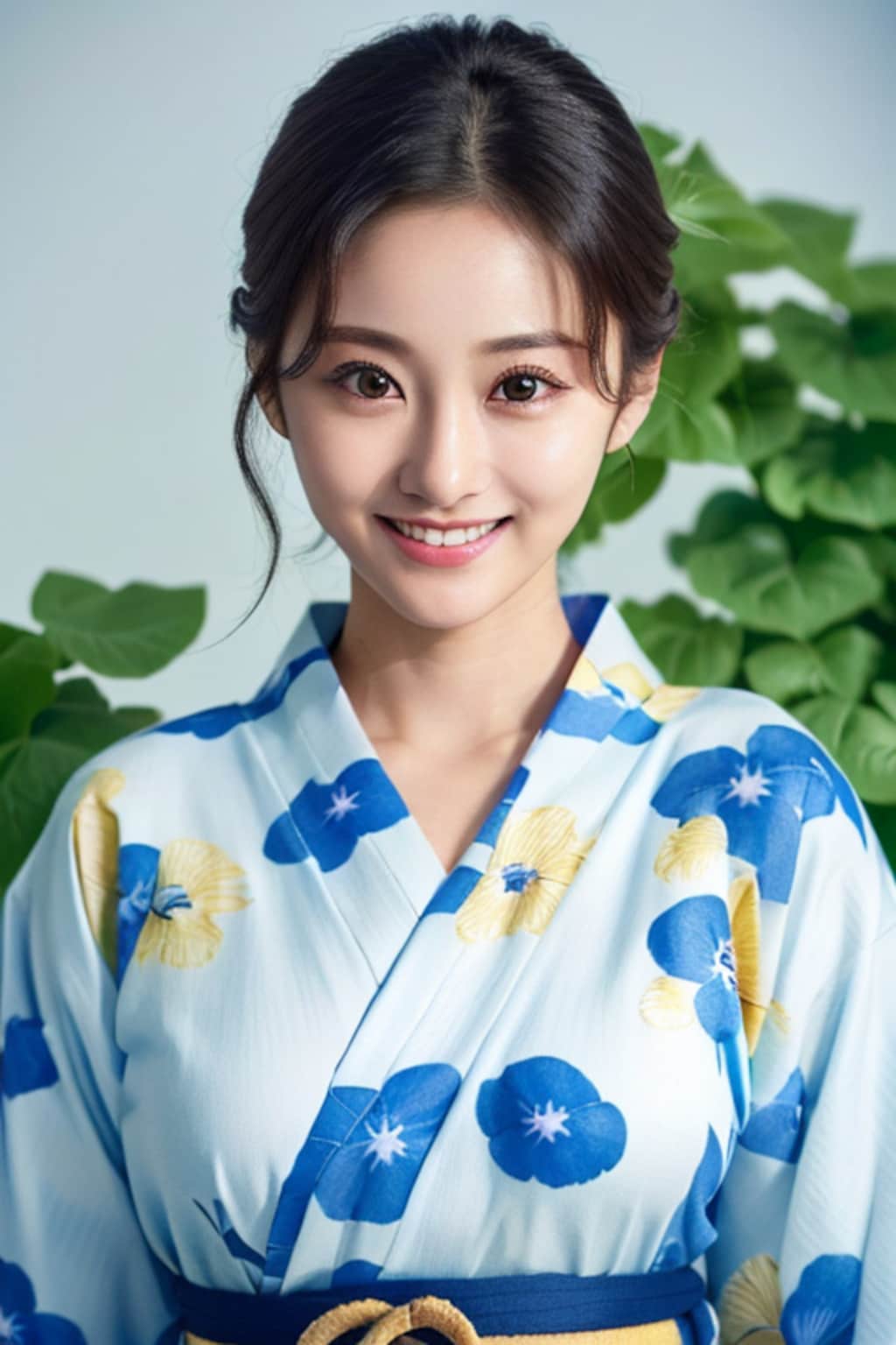 アサガオに水やり