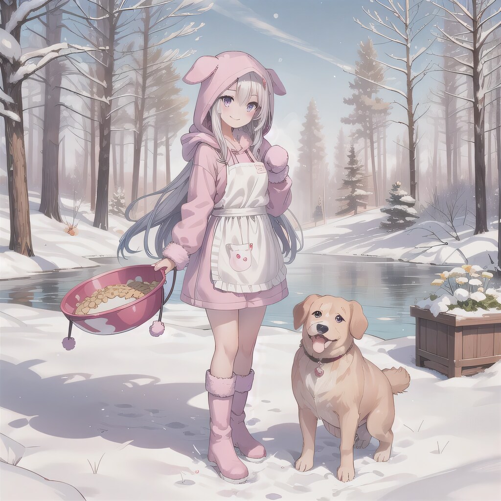 銀髪ロングでコートの少女４