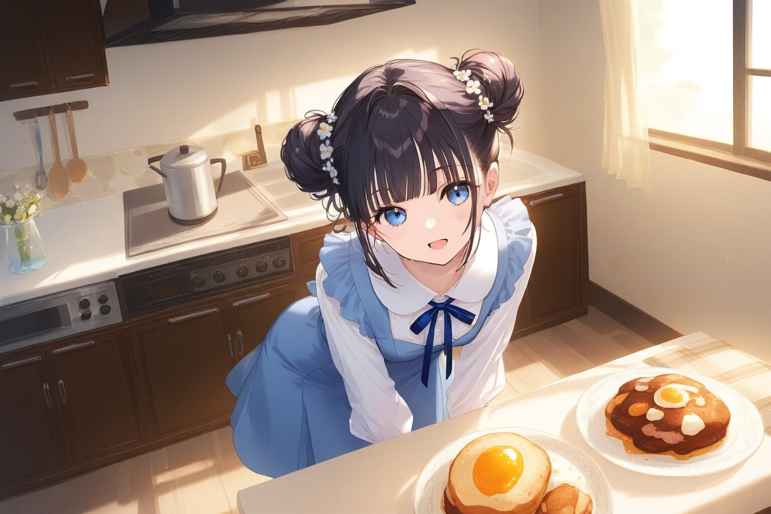 おだんごちゃん🍡✨と朝ごはん🥖☕✨ | の人気AIイラスト・グラビア