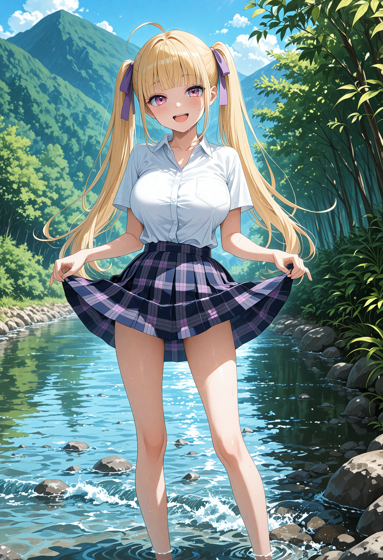 JK制服 川遊び