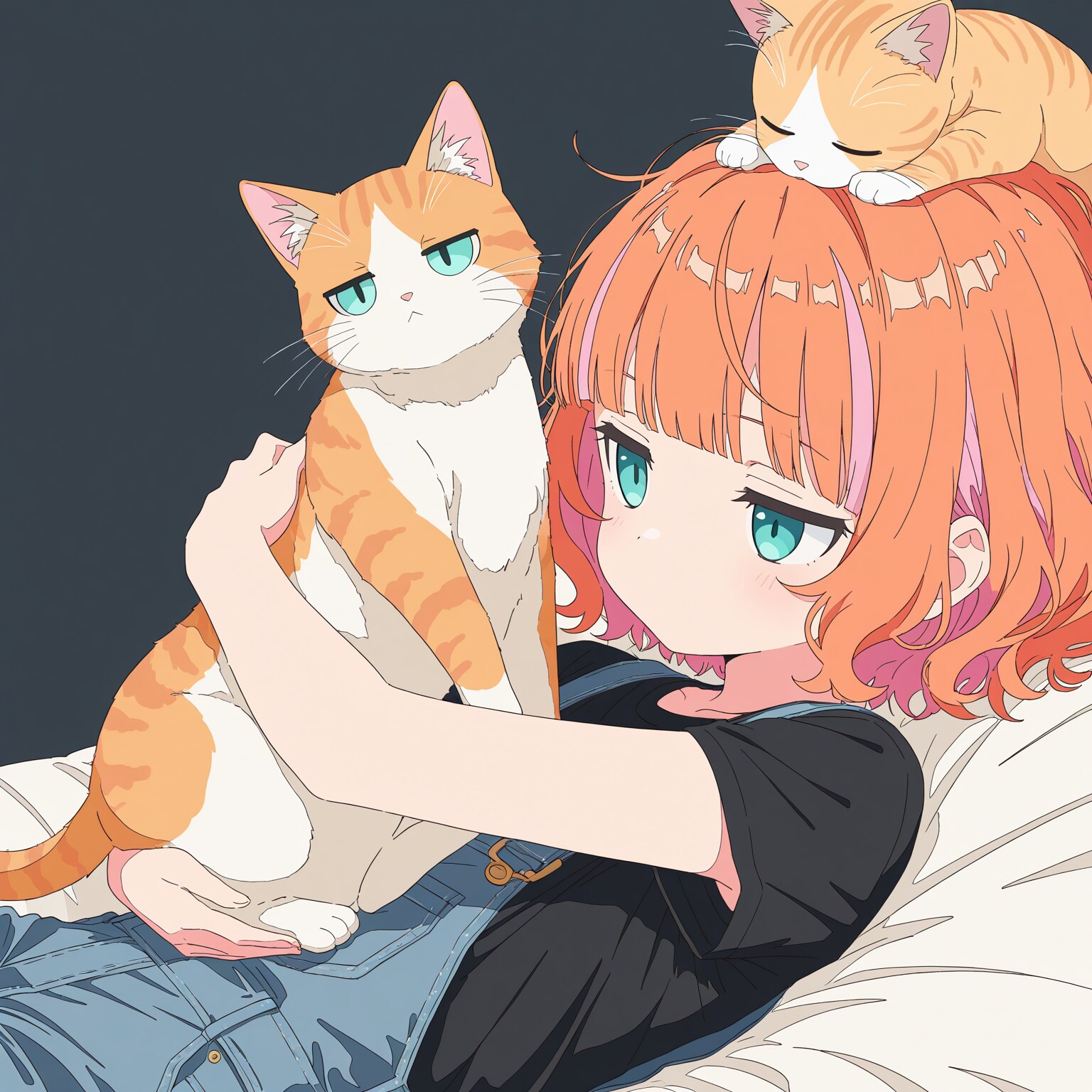 【猫と一緒】あったかい関係 | の人気AIイラスト・グラビア