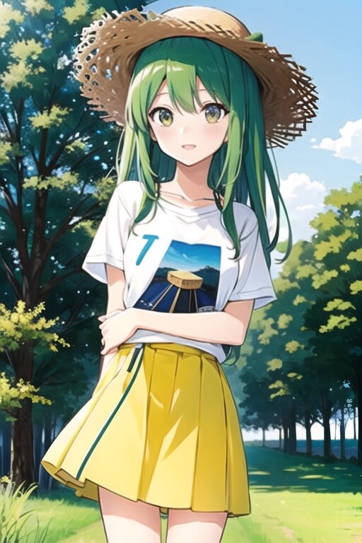 麦わらの自然で | の人気AIイラスト・グラビア