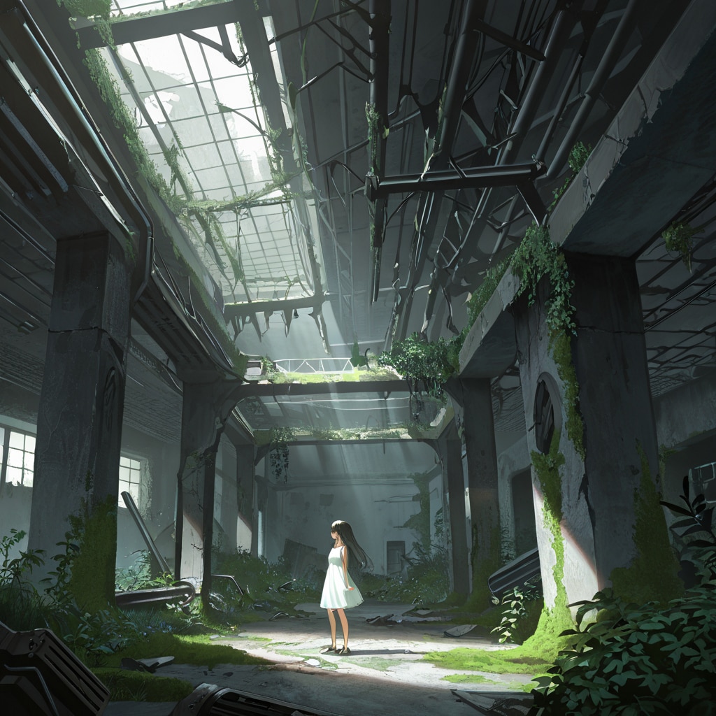 廃墟の中の少女 | の人気AIイラスト・グラビア