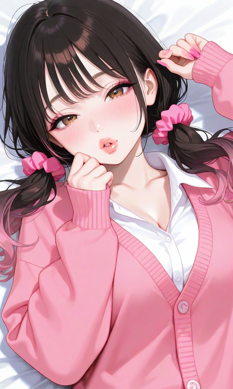 白い肌ギャルのエッチな表情