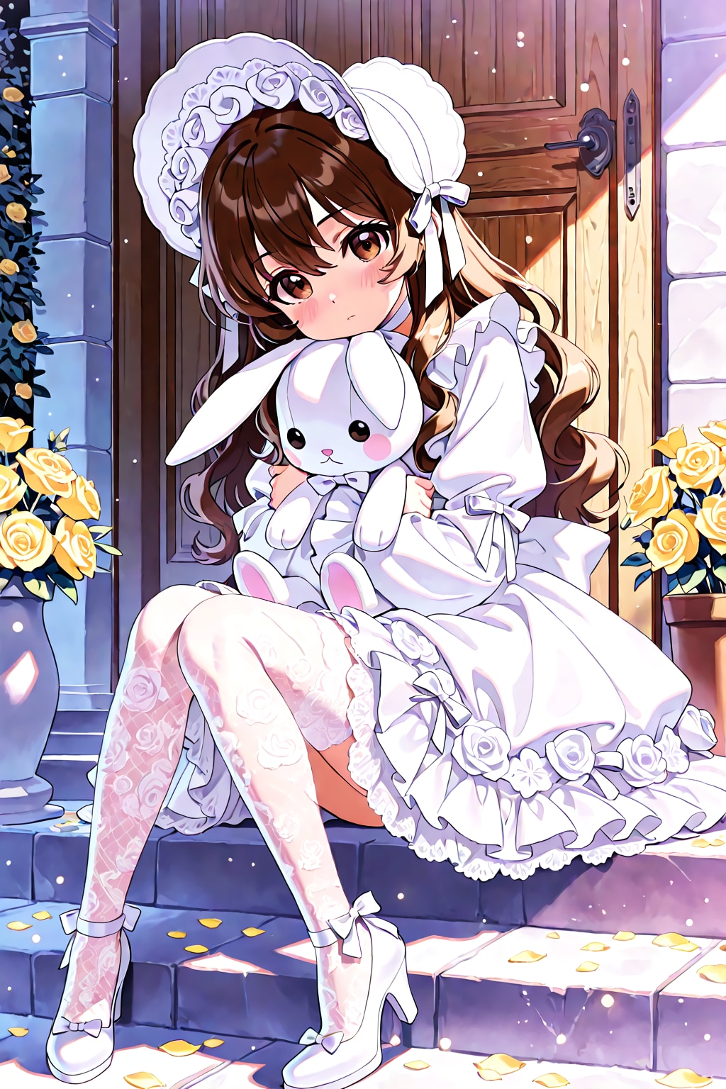 お茶会は玄関先で