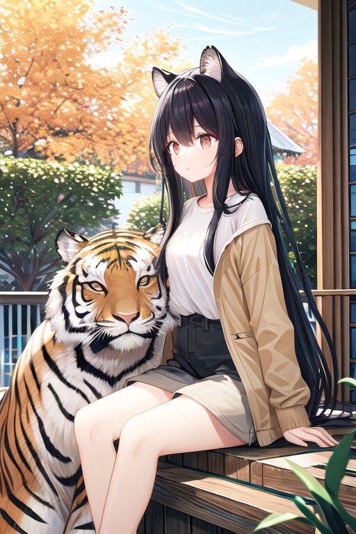 タイガーとさくらちゃん | の人気AIイラスト・グラビア