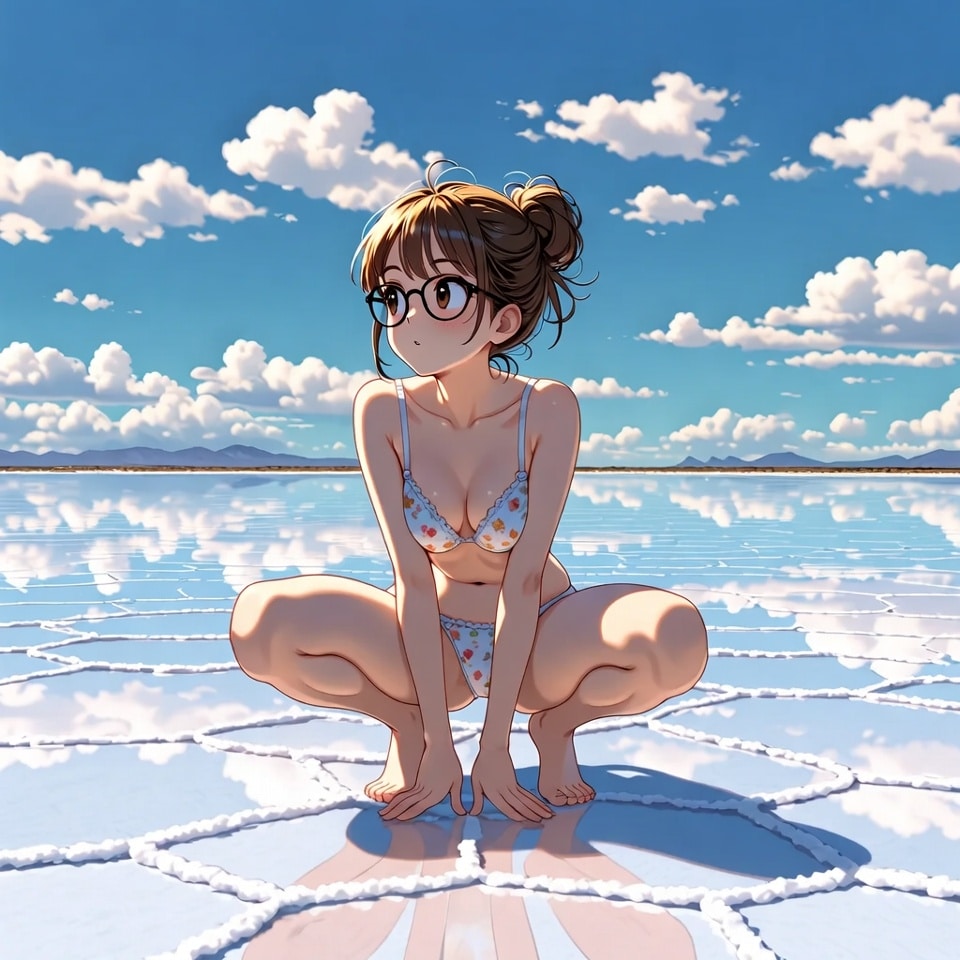 眼鏡っ子_ウユニ塩湖