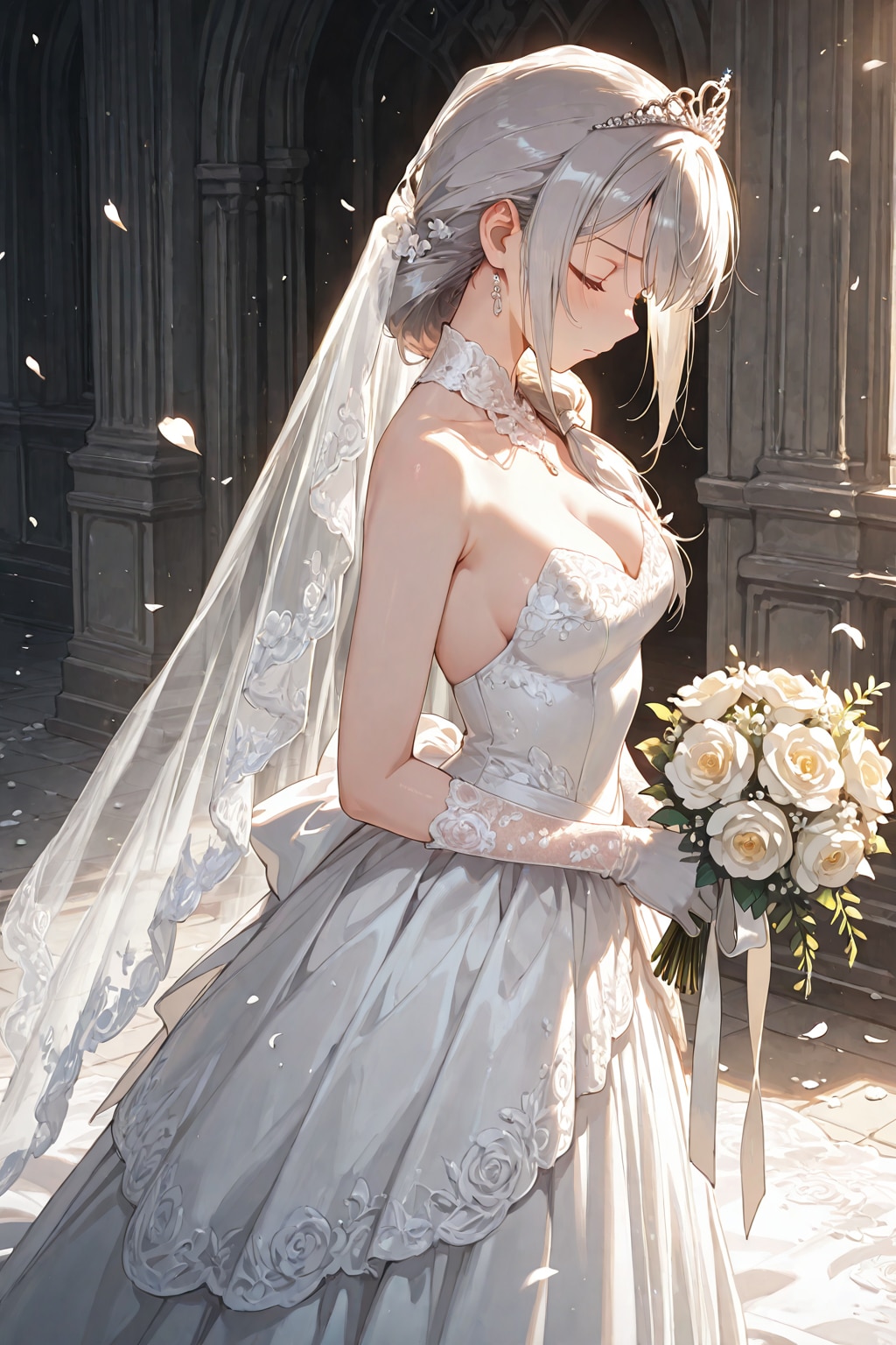 ウェディングドレス姿の同期(企画参加)