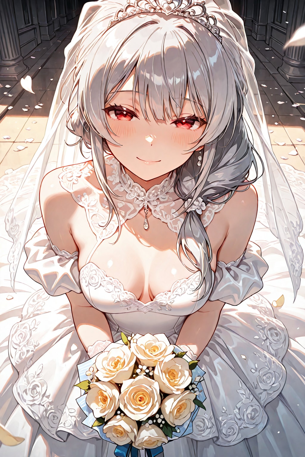 ウェディングドレス姿の同期(企画参加)