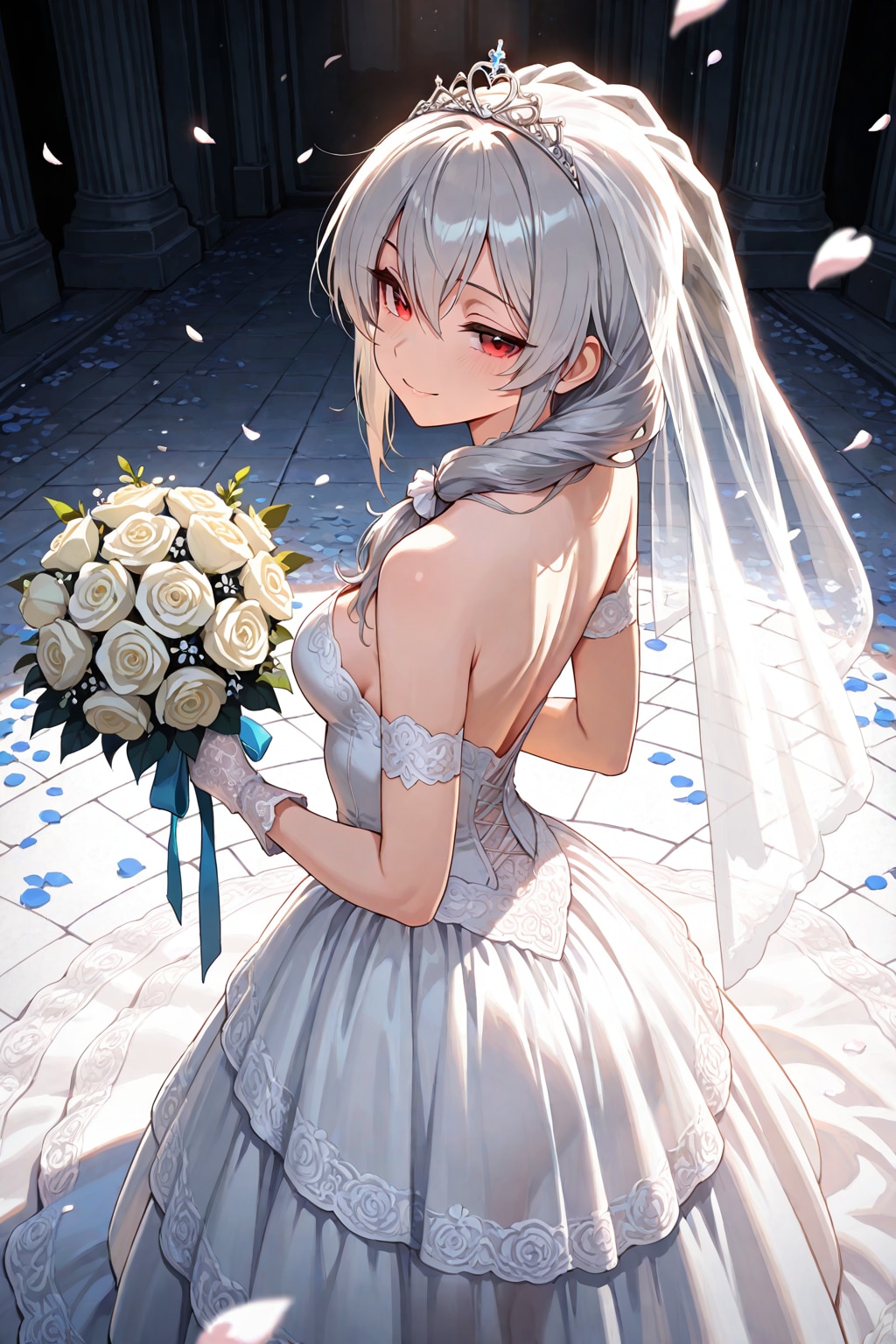 ウェディングドレス姿の同期(企画参加)
